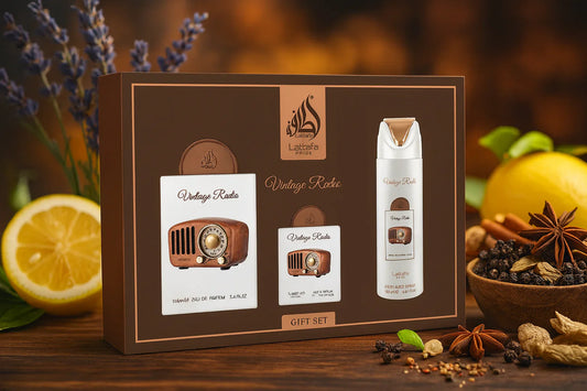 Perfume Unissex – Lattafa Vintage Radio Gift Set