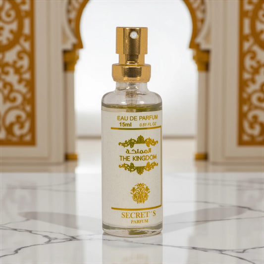 Perfume Masculino Árabe – Miniatura The Kingdom 15ml