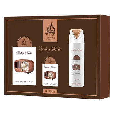 Perfume Unissex – Lattafa Vintage Radio Gift Set