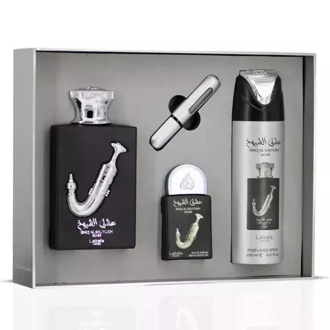 Perfume Masculino – Lattafa Ishq Al Shuyukh Silver Gift Set
