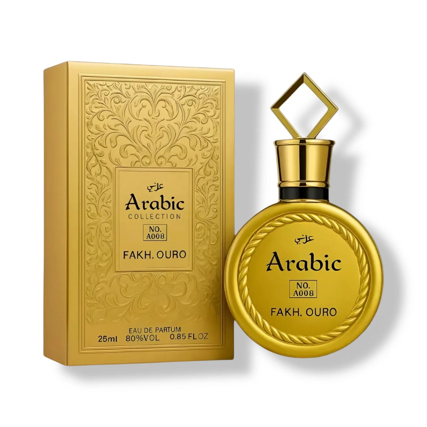 Perfume Unissex Árabe – Arabic Miniatura A008 Fakhar Gold Eau de Parfum 25ml